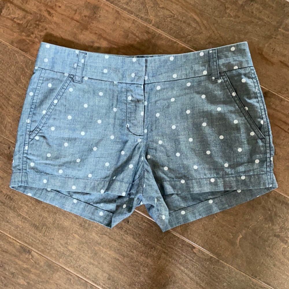J. Crew Polka Dot Jean Short Sz 4